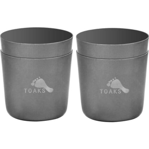 TOAKS 2-pieces 30ml Mini Tea Mug Titanium Shot Outdoor Titanium Wine liqueur Mug
