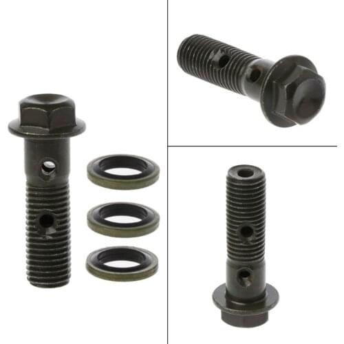 Motorcycle Brake Hollow Screw M10 x 1.25 Double Banjo Bolt for honda Suzuki Q9QD