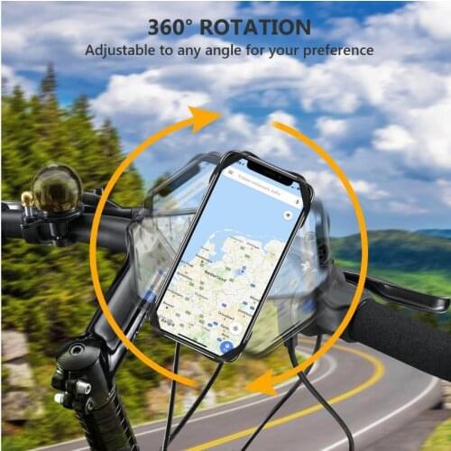 Bicycle Phone Holder Motorcycle Handlebar Mount for 3.5-6.2" Smart Phone for iPhone Samsung Xiaomi Navigation bracket pedal