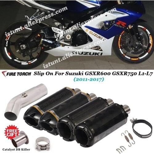 Motorcycle Exhaust Modify Two Brothers Carbon DB Killer Muffler Escape Middle Connection Link Pipe For GSXR600 GSXR750 L1-L7