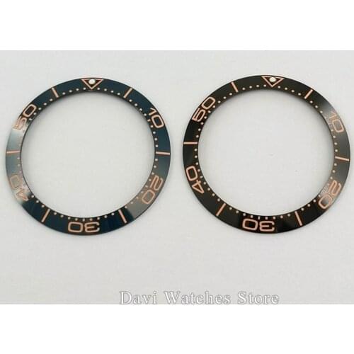 High Quality Watch Bezel 38mm Black/Blue Ceramic Watch Bezel Insert For 40mm Parnis Automatic Mens Watch