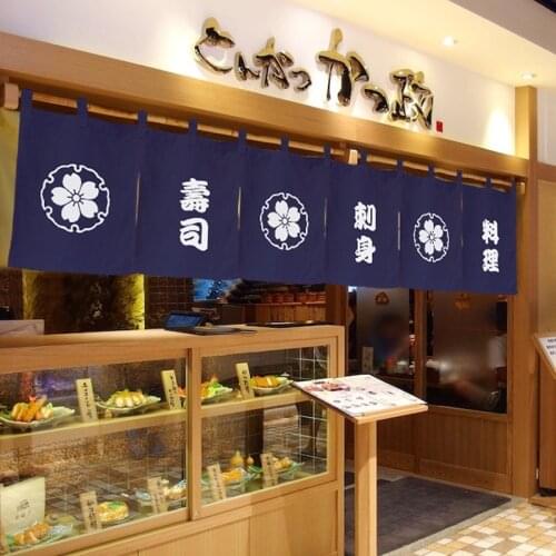 Japanese Horizontal Curtain Sushi Restaurant Door Head Curtain Tavern Curtain Short Curtain Grill Barbecue Shop Curtain Noren