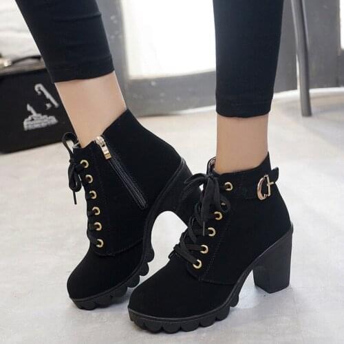 Woman Boots Women Shoes Ladies Thick Fur Ankle Boots Women High Heel Platform Rubber Shoes Snow Boots O4-86