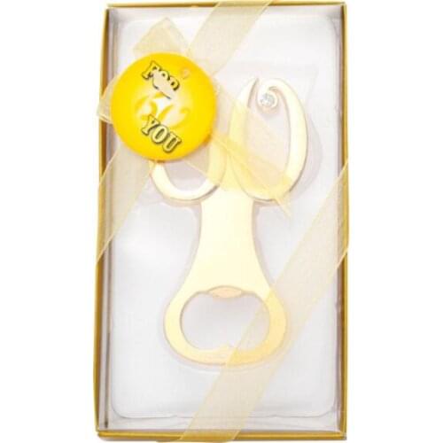 Gold 60th Bottle Opener No.60 Beer Opener Wedding Anniversary Party Giveaways Gift LX8679
