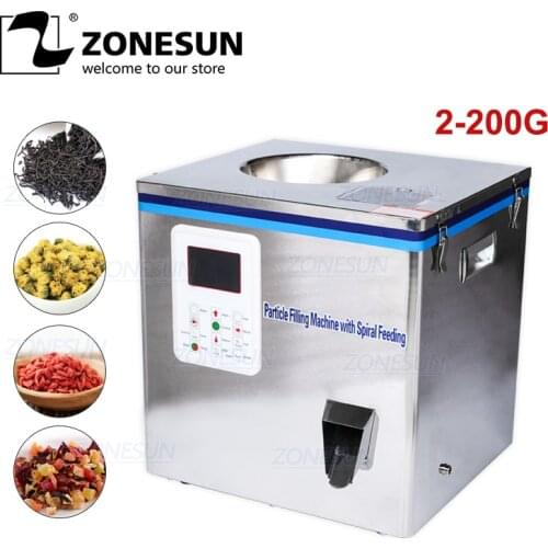 ZONESUN 2-200G Tea Filling Machine Sachet Filling Machine Medlar Granule Automatic Weighing Machine Filler Supply Powder Filler
