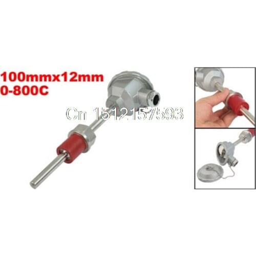 0-800C K Type Temperature Transmitter Sensor Thermocouple Element 100mmx12mm WRN-231K