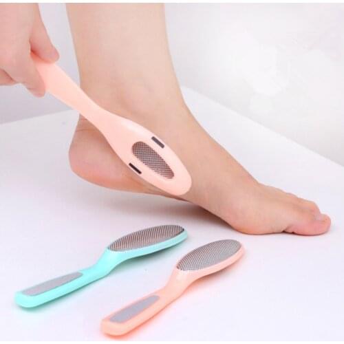 1pc Double-sided frosting foot File rubbing board grind stone peeling foot pedicure sole scraping heel calluses horny foot tool