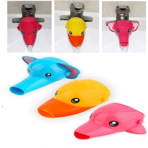 1Pcs Cute Animal Duck Elephant Dolphin Shape Water Faucet Extension Water Tap Extender For Kids Children Hand Washing Bathroom