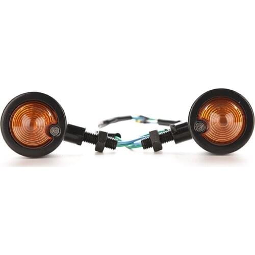 1PC Motorcycle Chrome Bullet Yellow Turn Signals indicator Light For Cruiser Chopper Racer