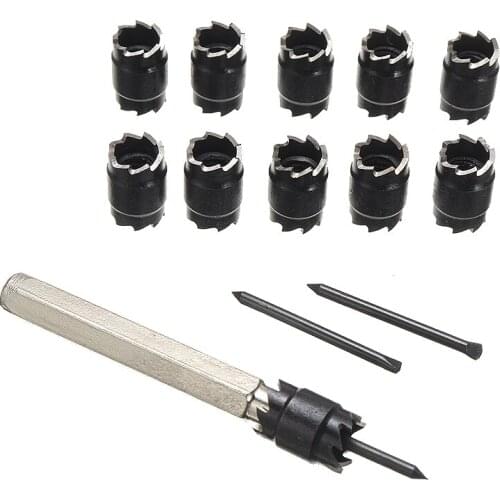 13pcs 3/8" HSS Double Sided Rotary Spot Weld Cutter Drill Bits Welds Remover Tool For Thin Metal Sheets