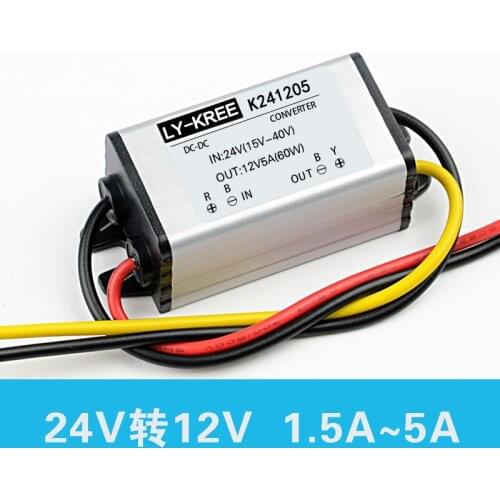 18W DC DC Converter 24V to 12V 1.5A DC-DC Conversor 15V-40V to 12V Voltage Regulator