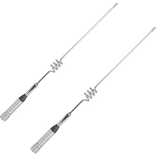 2pcs Dual Band UHF/VHF 144/430MHz High Gain Amateur UHF Plug PL-259 Mobile Car Radio Antenna NL-77H (Length: 28.8cm/11.4in)