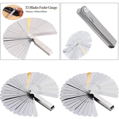 2x 32 Feeler Gauge with Metric Blade And Double Di Thickness Gauge