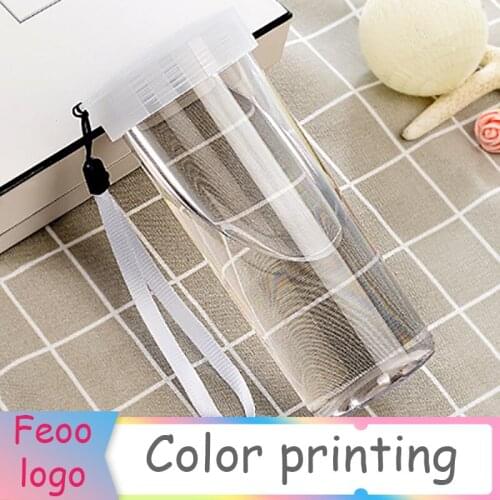 430ml/310ml Simple Sports Fruit Lemon Juice Drinking Bottle Transparent Portable Plastic Water Bottle