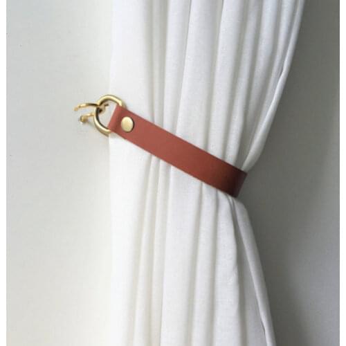 Leather Curtain Tieback Room Accessories Curtain Holder Clip Cotton Rope Strap Buckle Curtains Holdback Home Decor