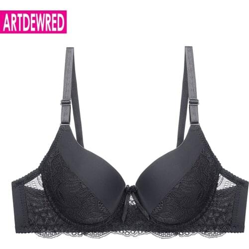 Sexy Lace Bra Floral Push Up Bras For Women Bralette Female Underwire Brassiere Plus Size Super Thin Bra