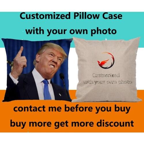 Custom Made Pillow Case Customized Pillow Cover Customize Waist Cushion Cover 40*40cm 45*45cm Double Side Linen Short Plush