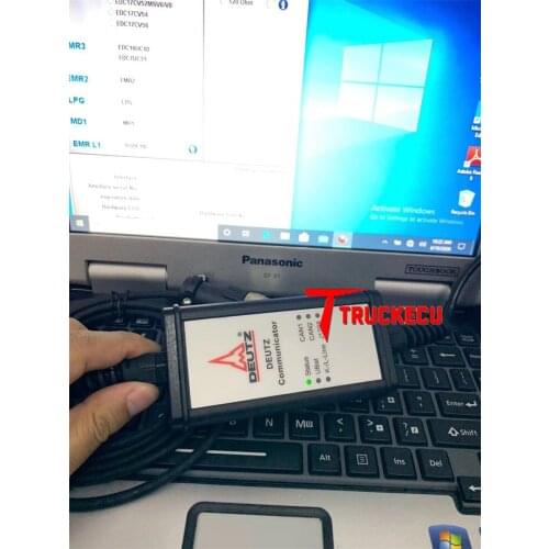 Panasonic CF19 laptop+for Deutz Diesel diagnostic programming tool decom SerDia Diagnosis Scanner Communicator kit
