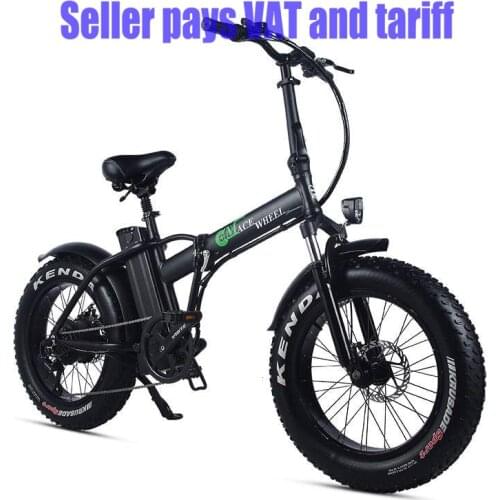 15ah 48v Lithium Battery 20" Fat Tyre Electric Bike Strong Power 500w Foldable Electric Fat Bike Disc Brake Fat Ebike