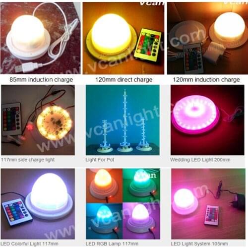 DHL Free Shipping Super Bright 38LEDs Cordless Battery Powered Recharge Under table led light with remote for wedding event