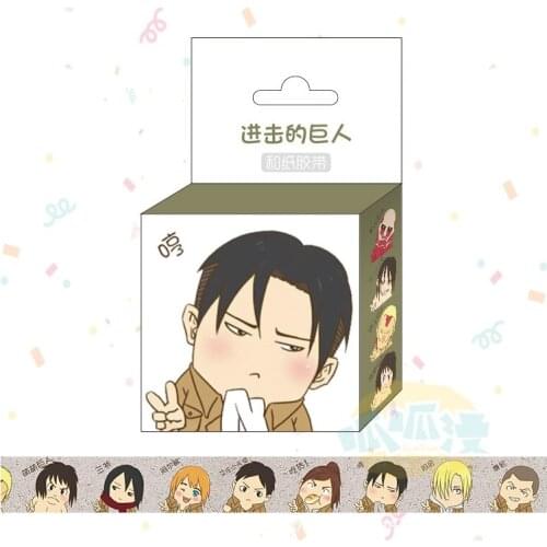 1.5cm*5m Anime Attack On Titan Washi Tape Adhesive Tape DIY Scrapbooking Sticker Label Masking Tape