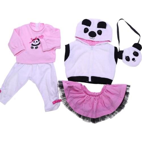 Doll Dress Fit For 45cm and 60cm Baby Doll bebe reborn Doll Clothes high quality dress all cotton clothing set