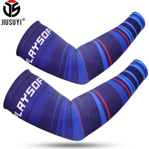 1 Pair Summer Breathable Quick Dry UV Protection Arm Sleeves Ice Cooling Running Cycling Sport Arm Cover Warmers Cuff Men Women