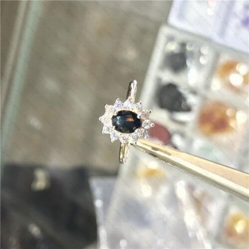 Best selling style natural sapphire ring 925 silver womens ring classic atmosphere fashion elegant style