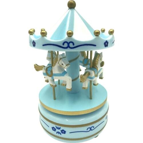 Ground stall source goods hand painted ornamented cake baking decoration gift merry go round led flashing music box eight tone