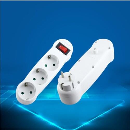 German Standard One To Three Extension Socket German Power Extension Plug Converter 16A 110V230VAC