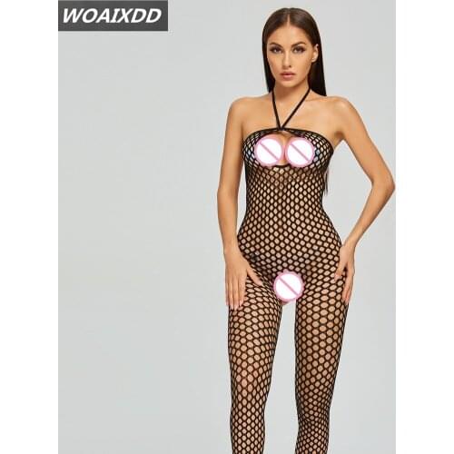 New Black Full Bodystocking Women Fishnet Sheer Mesh Bodysuit Sexy Leotard Sex Clothes Crotchless Porno Hot Stocking On The Body