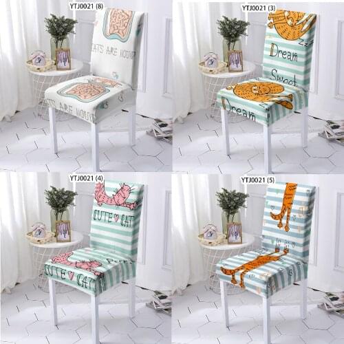 Animal picture dining chairs Computer armchair Folding chair Chair cover with back Covers chairs Chair cover Computer chair home