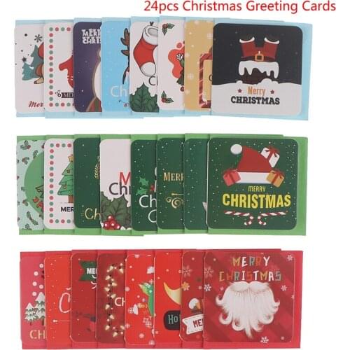 Birthday Card Gift Card Set Christmas Card with Envelopes Korean Style Merry Christmas Postcard Greeting Card