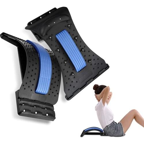 Lumbar Relief Back Stretcher Device Magic Support Stretch Fitness Relaxation Spine Pain Magnetic Lumbar Spine Traction Massagr