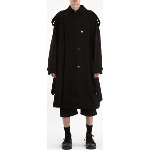 S-6XL!! Mens stylish trench coat loose oversize 2019 medium length can be customized