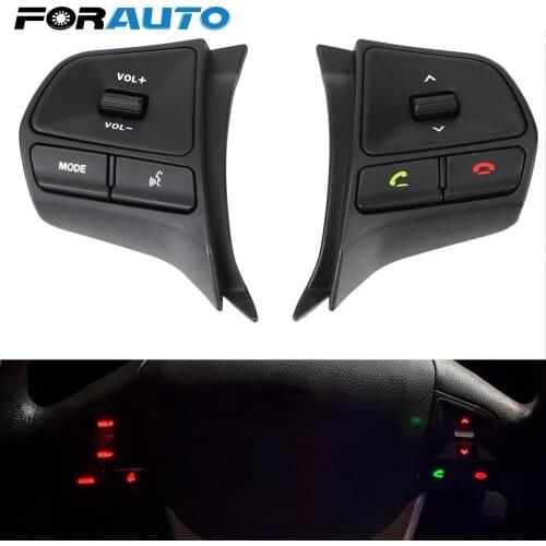 With Backlight For KIA RIO 2011-2014 Audio Volume Music Phone Control Button K2 Switch Telephone Sound Steering Wheel Button
