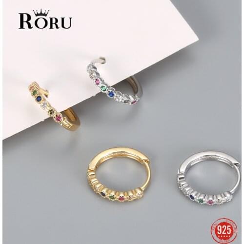 Hoop Earrings for Women 925 Sterling Silver Minimalist Simple Circle Earing Real Silver Korean Fashion Jewelry