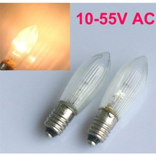 8pcs/12pcs E10 LED Replacement Lamp Bulb Candle Light Bulb for Light Chains 10-55 V AC Bulbs Vintage Edison Lamp