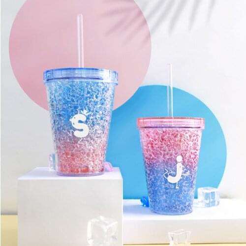 410ml Straw Cup With Lid With Logo Reusable Cups Tumbler Cold Coffee Mug Christmas Party Gift Support Dropship Wholesale