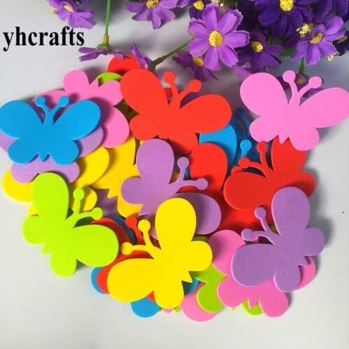 1bag/LOT Foam butterfly without stickers Creative activity kit Wall stickers Kids room ornament Early learning educational toy