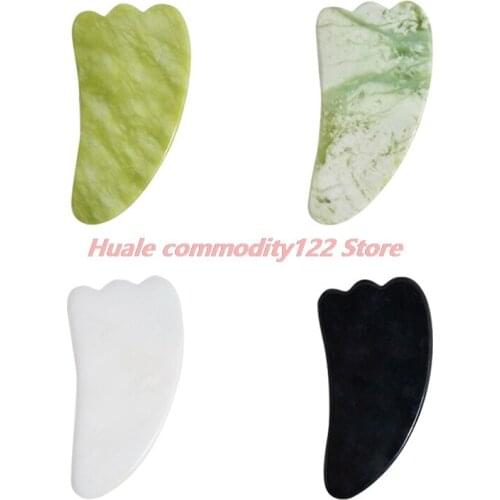 1PC Jade Guasha Massage Board Natural Stone Scraper Plate Massager Beauty Tool