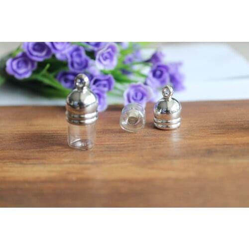 20set/lot 12x35mm triangle back clear glass vial tube (no liquid)+ plug + cap for jewelry pendant--size option
