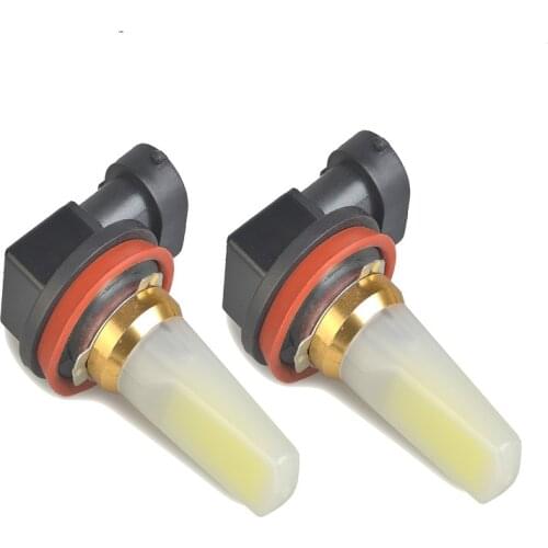2X Acrylic Covered Super Bright 1400lm H8 H9 H7 H11 HB4 9006 HB3 9005 Sapphire Led Car Fog Lights Bulb Auto DRL 6000K White 12V