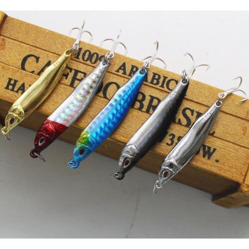 5PCS Metal VIB Pencil Lure 7g 10g 15g 20g Balancer Spoon Spinner Painting Fishing Lure Hard Bait Fishing Tackle Treble Hook
