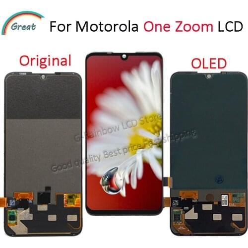 6.39'' Amoled For Moto One Zoom XT2010 Xt12010-1 Lcd Screen Display Touch Glass Digitizer Assembly For Moto One zoom LCD