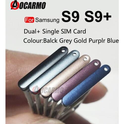 Aocarmo For Samsung Galaxy S9 Plus S9+ G965 G965F G965FD G965U Dual Single SIM Card Sim Tray Card Slot Holder