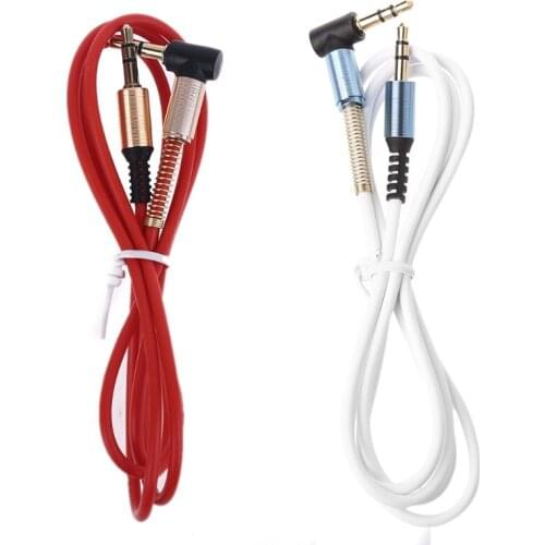 Qianqian56 3.5MM Jack 90 Degree Right Angle Male To Straight Male Audio Stereo Aux Cable