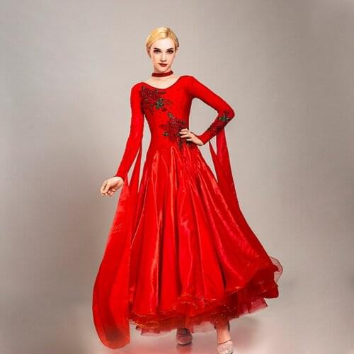 Ballroom dance competition dress rumba walt dress for ballroom dancing standard dance dress fringe ball dress social dance wear