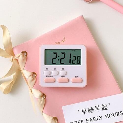 Digital Screen Kitchen Timer Large Display Digital Timer Square Cooking Count Up Countdown Alarm Clock Sleep Stopwatch Clock