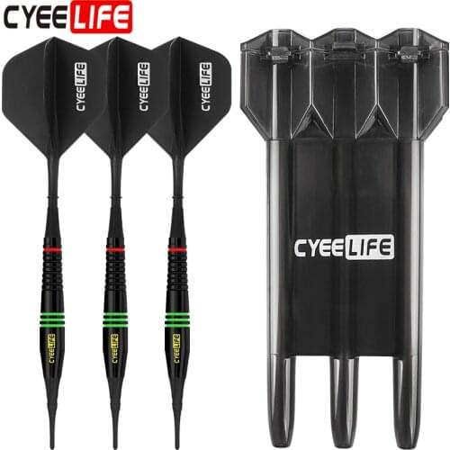 CyeeLife Professional 18g Soft Dart 3PCS/set Copper Barrel Electronic Soft Tip Darts Set With Aluminum Dardos Shafts